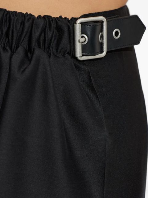 LOEWE belted elastic-waist trousers - Black