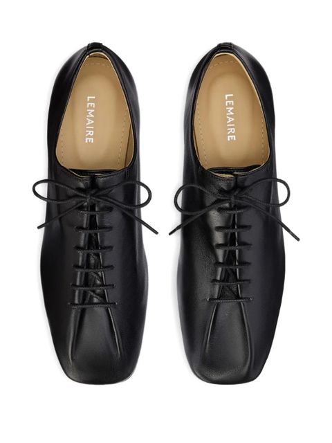 LEMAIRE Souris leather lace-up derby shoes - Black