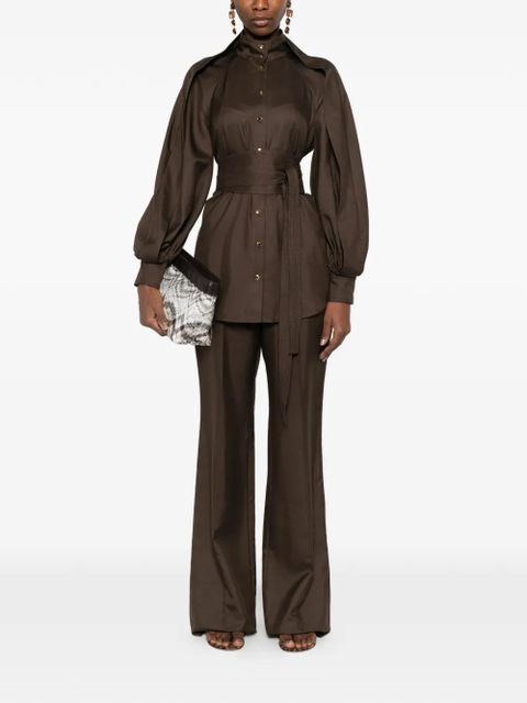 ZIMMERMANN tie-waist shirt - Brown - zdjęcie produktu nr 2