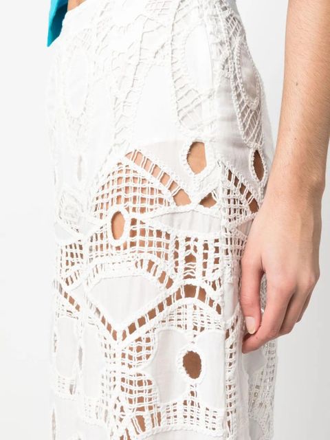 Cult Gaia Cove embroidered trousers - White