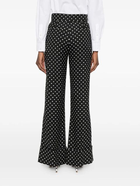 Valentino Garavani polka-dot cuffed trousers - Black