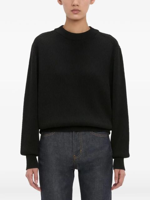 Victoria Beckham relaxed-fit ribbed-knit sweater - Black