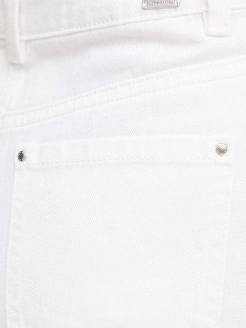 Morgan szorty jeansowe SHEZEL damskie kolor beżowy z aplikacją high waist SHEZEL