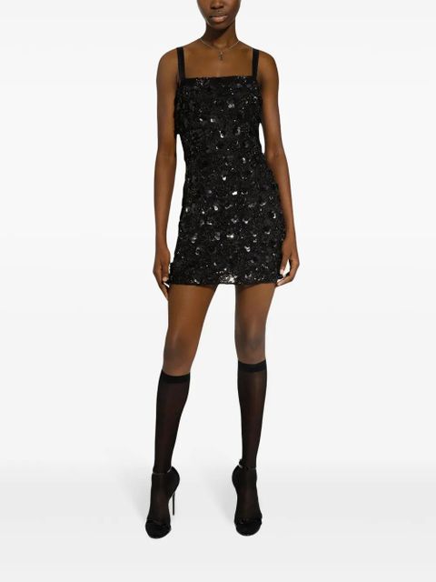 Dolce & Gabbana sequined short dress - Black