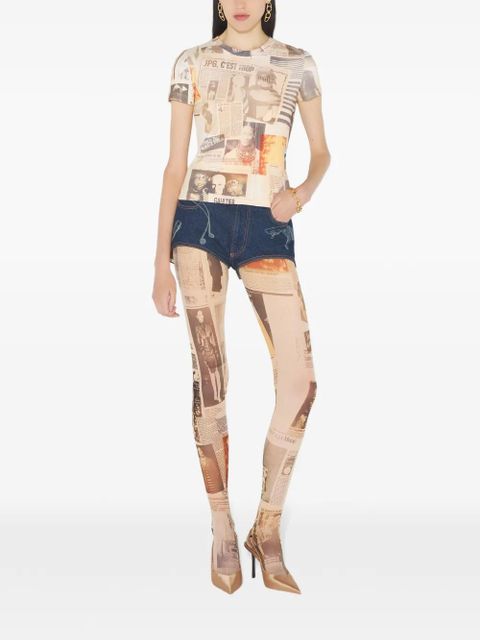 Jean Paul Gaultier journal-print T-shirt - Neutrals - zdjęcie produktu nr 2