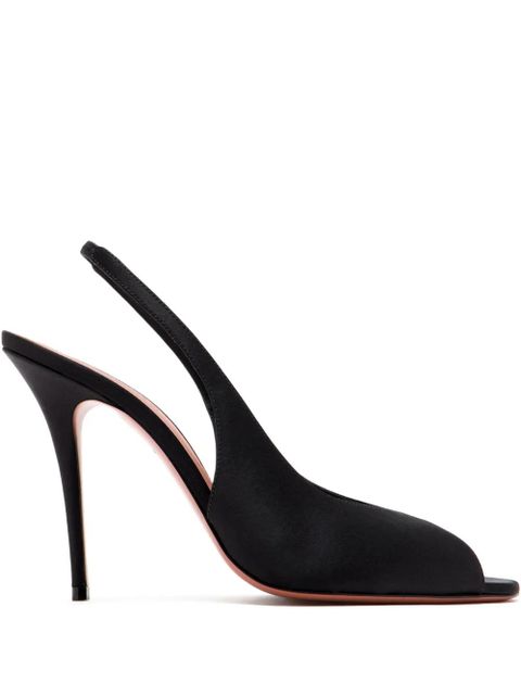 Amina Muaddi Kristina slingback peep-toe pumps - Black - zdjęcie produktu nr 1