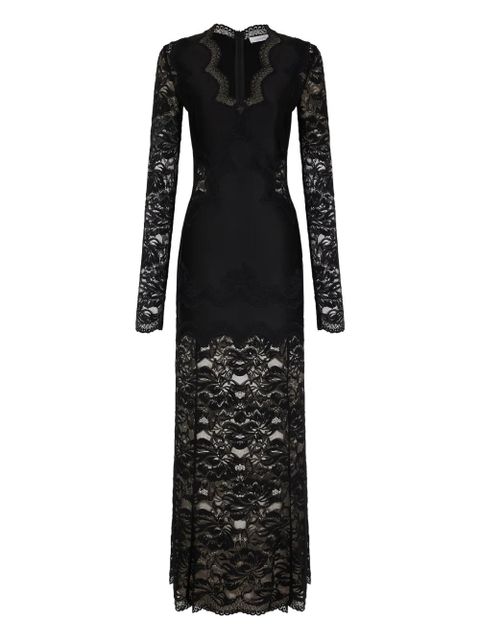 Rabanne long-sleeve lace maxi dress - Black - zdjęcie produktu nr 1