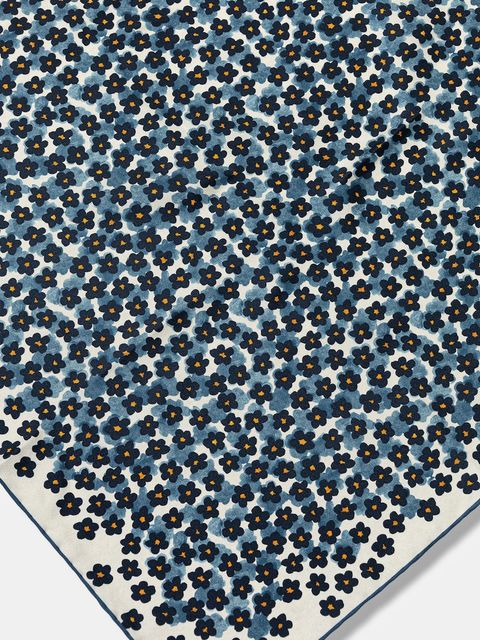 Furla apaszka jedwabna damska kolor niebieski wzorzysta WT00099.BX4224.2677S - zdjęcie produktu nr 2