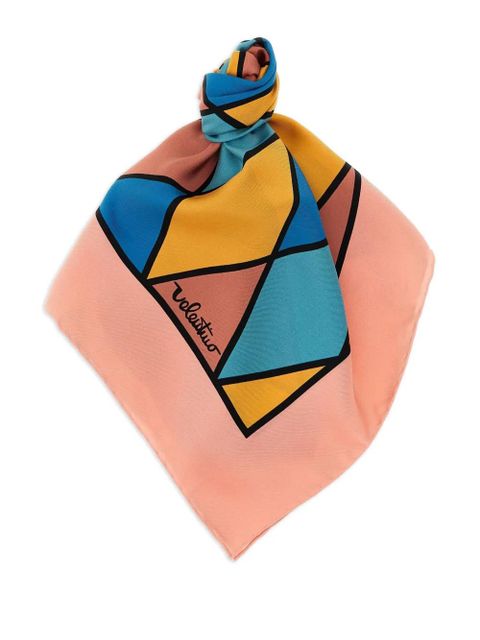 Valentino Garavani rhombelle-print scarf - Orange - zdjęcie produktu nr 1