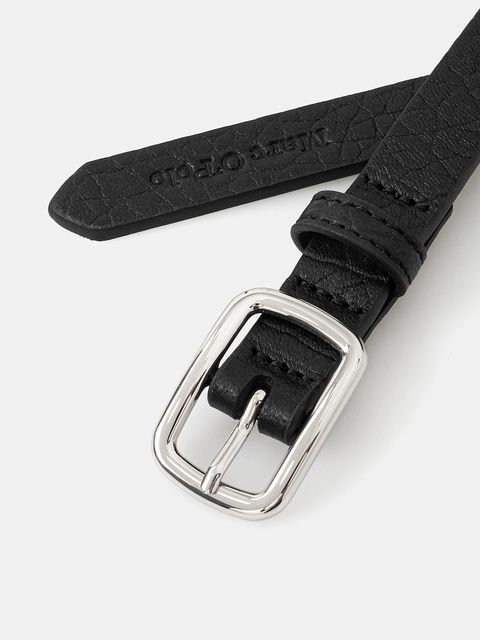 Marc O'Polo pasek skórzany damski kolor czarny 5000009100 - zdjęcie produktu nr 2