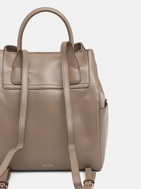 Calvin Klein plecak damski kolor beżowy mały gładki LV04F3329G - zdjęcie produktu nr 2