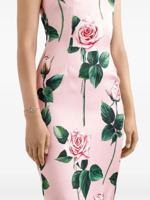 Dolce & Gabbana floral-print midi dress - Pink