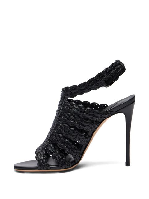 Casadei woven heeled sandals - Black