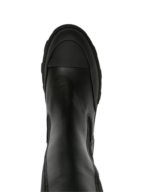 GANNI Cleated faux-leather chelsea boots - Black