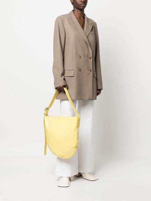 Jil Sander polished-finish leather tote bag - Yellow