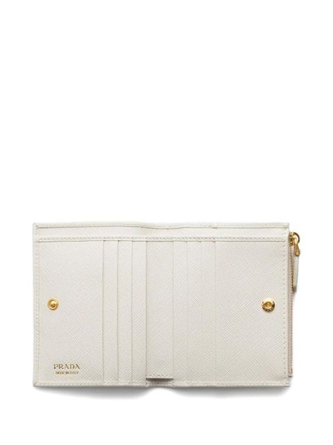 Prada small saffiano-leather wallet - Neutrals