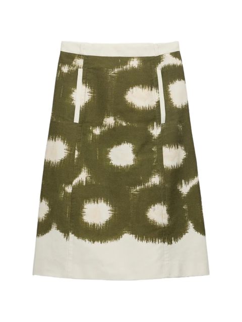 Prada printed canvas skirt - Green - zdjęcie produktu nr 1