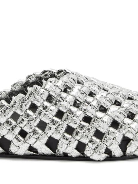 A.W.A.K.E. Mode weaved clog mules - Silver - zdjęcie produktu nr 2