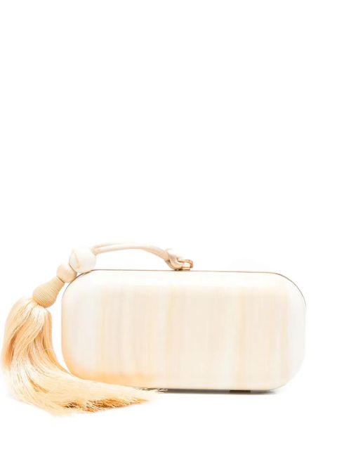 Cult Gaia small Yasmin tassel-embellished clutch bag - Neutrals - zdjęcie produktu nr 1