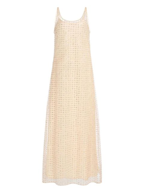 STAUD Aurielle star-embellished maxi dress - Neutrals - zdjęcie produktu nr 1