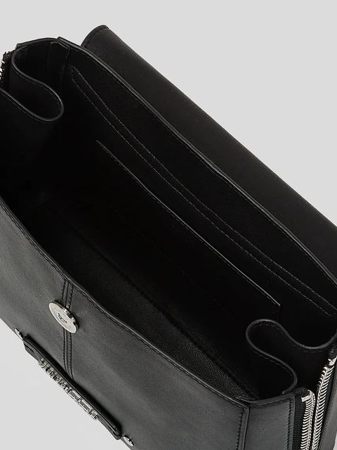 Karl Lagerfeld torebka skórzana K/HARDWARE kolor czarny A3W30338