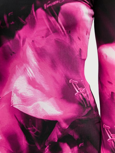 Versace Jeans Couture sukienka kolor czarny midi dopasowana 79HAO9P0 JS526