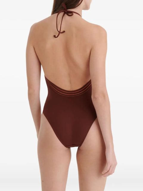 ERES Numéro halterneck swimsuit - Brown