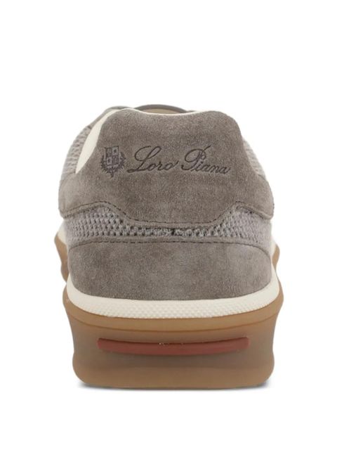 Loro Piana lace-up suede sneakers - Grey