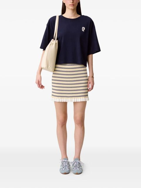 Claudie Pierlot logo-embroidered T-shirt - Blue - zdjęcie produktu nr 2