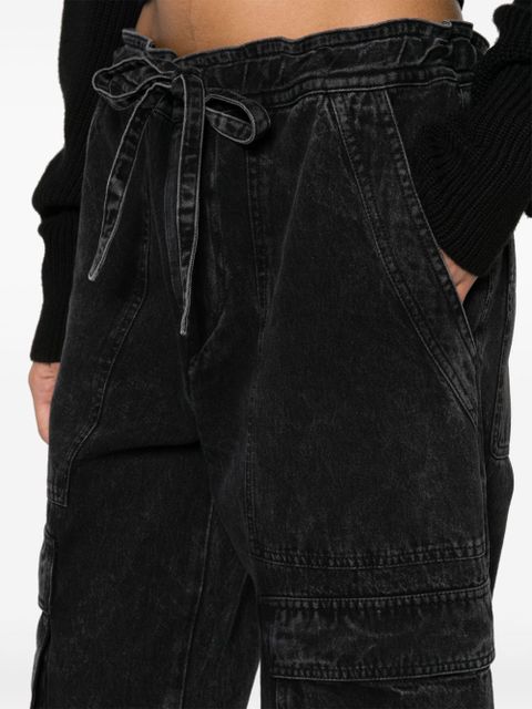 MARANT ÉTOILE Ivy cropped cargo jeans - Black