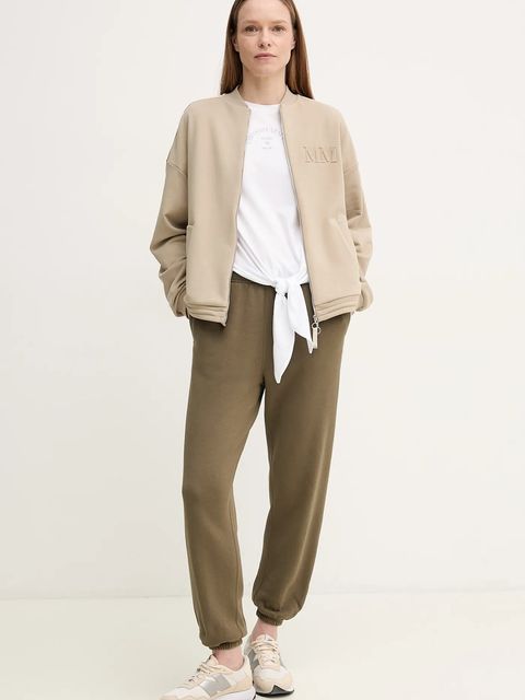 Polo Ralph Lauren spodnie dresowe kolor zielony gładkie 211943009