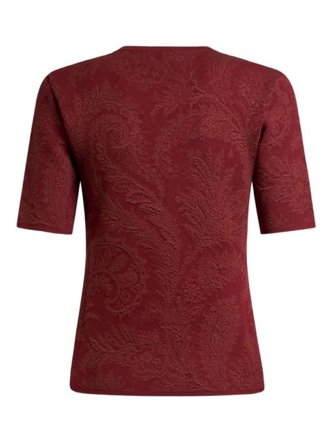 ETRO paisley-jacquard top - Red - zdjęcie produktu nr 2