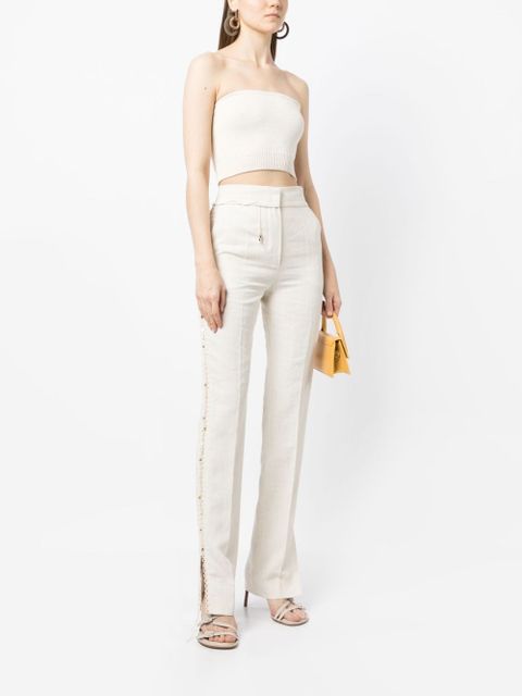 Jacquemus Le Pantalon Tibau Brodé tailored trousers - White