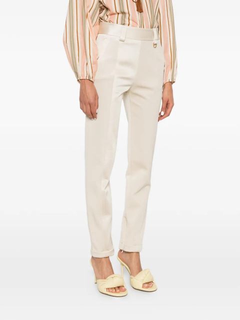 Chloé satin-finish D-ring trousers - Neutrals