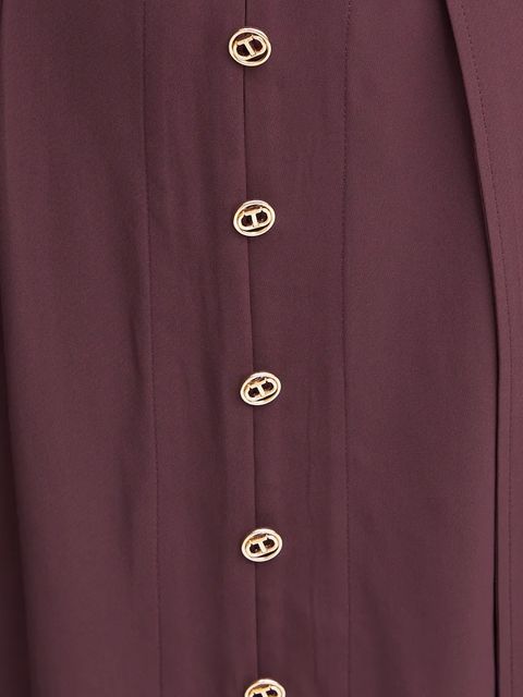 Twinset sukienka kolor bordowy midi rozkloszowana 242TT2320