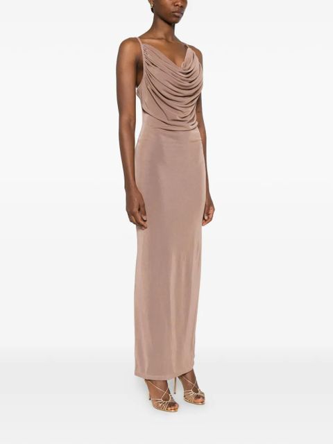 Eleh draped maxi dress - Brown