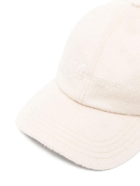 Jacquemus embroidered-logo baseball cap - Neutrals