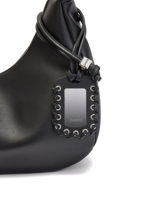 GANNI Hobo medium laces shoulder bag - Black - zdjęcie produktu nr 2