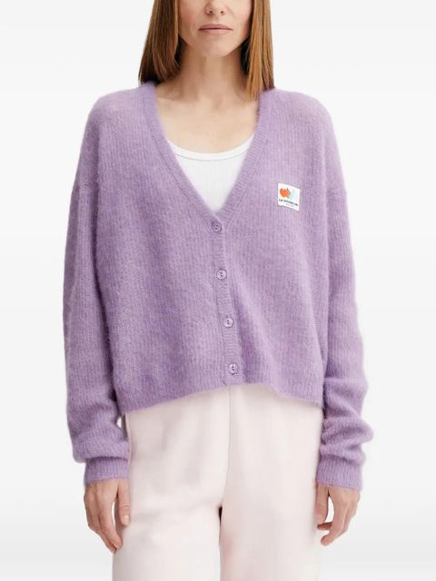 American Vintage V-neck patch cardigan - Purple - zdjęcie produktu nr 1