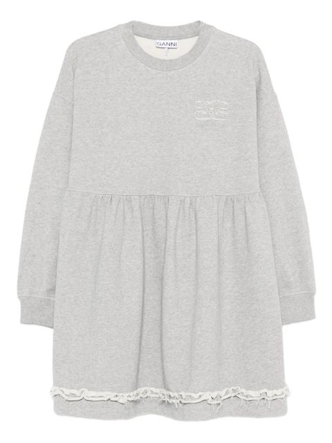 GANNI lace-trim mini dress - Grey - zdjęcie produktu nr 1