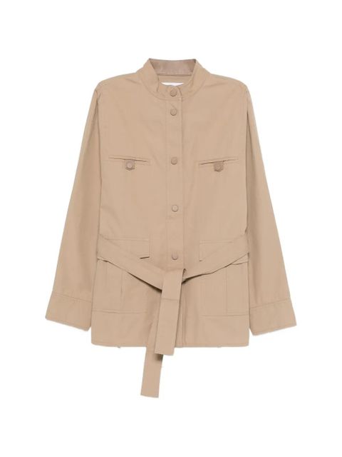 Yves Salomon button-up belted coat - Brown - zdjęcie produktu nr 1