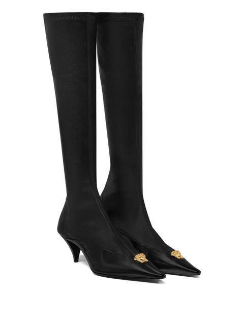 Versace 55mm Medusa-appliqué boots - Black - zdjęcie produktu nr 2