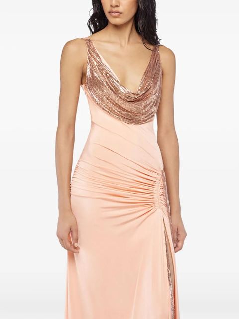 Rabanne cowl-neck maxi dress - Pink