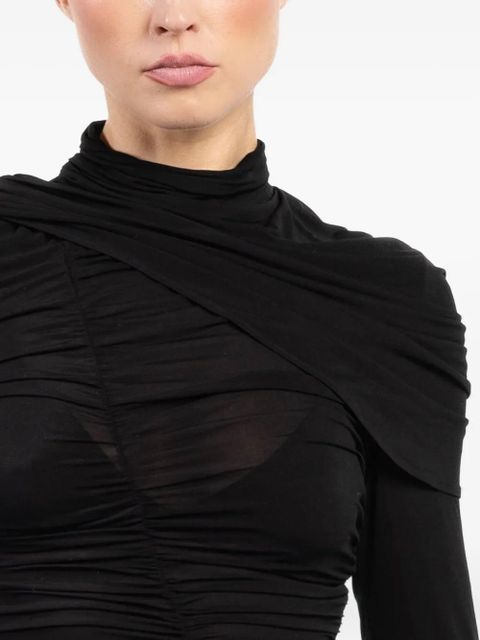 Magda Butrym draped ruched top - Black