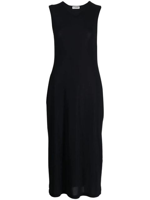 Jil Sander round neck sleeveless maxi dress - Black - zdjęcie produktu nr 1