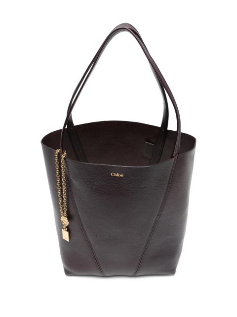 Chloé Spin charm-detail tote bag - Purple