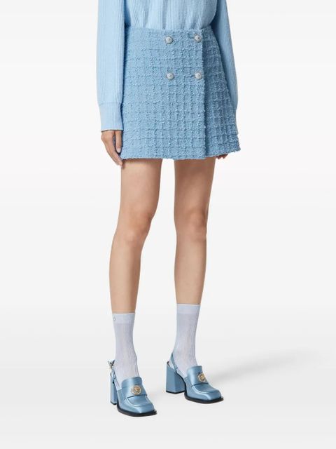 Versace tweed high-waist skirt - Pink