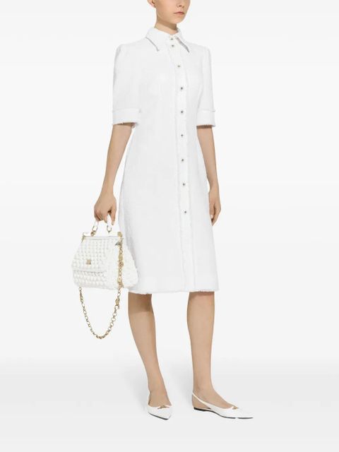 Dolce & Gabbana large Sicily interwoven tote bag - White