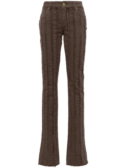 Blumarine striped straight-leg trousers - Brown - zdjęcie produktu nr 1