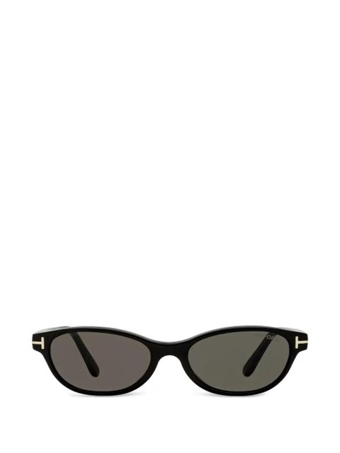 TOM FORD Eyewear Chloe oval-frame sunglasses - Black - zdjęcie produktu nr 1